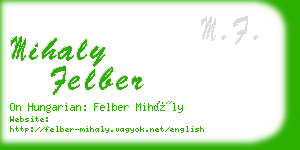 mihaly felber business card